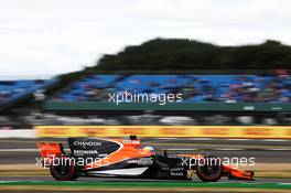 Fernando Alonso (ESP) McLaren MCL32. 14.07.2017. Formula 1 World Championship, Rd 10, British Grand Prix, Silverstone, England, Practice Day.