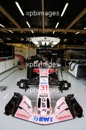 Sahara Force India F1 VJM10 of Esteban Ocon (FRA) Sahara Force India F1 Team. 14.07.2017. Formula 1 World Championship, Rd 10, British Grand Prix, Silverstone, England, Practice Day.