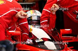 Sebastian Vettel (GER) Ferrari SF70H with the shield cockpit cover. 14.07.2017. Formula 1 World Championship, Rd 10, British Grand Prix, Silverstone, England, Practice Day.