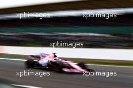 Sergio Perez (MEX) Sahara Force India F1 VJM10. 14.07.2017. Formula 1 World Championship, Rd 10, British Grand Prix, Silverstone, England, Practice Day.