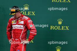 Kimi Raikkonen (FIN) Ferrari on the podium. 16.07.2017. Formula 1 World Championship, Rd 10, British Grand Prix, Silverstone, England, Race Day.