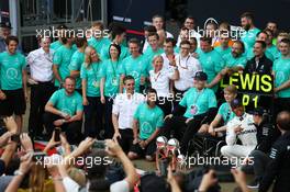 1st place Lewis Hamilton (GBR) Mercedes AMG F1 W08. 16.07.2017. Formula 1 World Championship, Rd 10, British Grand Prix, Silverstone, England, Race Day.