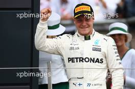 2nd place Valtteri Bottas (FIN) Mercedes AMG F1 W08. 16.07.2017. Formula 1 World Championship, Rd 10, British Grand Prix, Silverstone, England, Race Day.