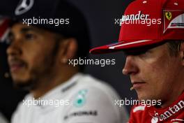 Kimi Raikkonen (FIN) Ferrari in the FIA Press Conference. 16.07.2017. Formula 1 World Championship, Rd 10, British Grand Prix, Silverstone, England, Race Day.
