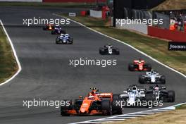Stoffel Vandoorne (BEL) McLaren MCL32. 16.07.2017. Formula 1 World Championship, Rd 10, British Grand Prix, Silverstone, England, Race Day.