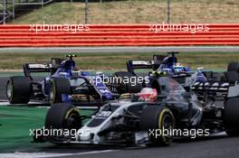 (L to R): Pascal Wehrlein (GER) Sauber C36 and Marcus Ericsson (SWE) Sauber C36 battle for position. 16.07.2017. Formula 1 World Championship, Rd 10, British Grand Prix, Silverstone, England, Race Day.