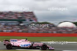 Sergio Perez (MEX) Sahara Force India F1   16.07.2017. Formula 1 World Championship, Rd 10, British Grand Prix, Silverstone, England, Race Day.