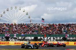 Lewis Hamilton (GBR) Mercedes AMG F1 W08 leads at the start of the race. 16.07.2017. Formula 1 World Championship, Rd 10, British Grand Prix, Silverstone, England, Race Day.