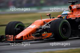 Fernando Alonso (ESP) McLaren MCL32. 15.07.2017. Formula 1 World Championship, Rd 10, British Grand Prix, Silverstone, England, Qualifying Day.