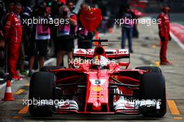 Sebastian Vettel (GER) Ferrari SF70H. 15.07.2017. Formula 1 World Championship, Rd 10, British Grand Prix, Silverstone, England, Qualifying Day.