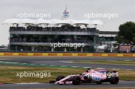 Sergio Perez (MEX) Sahara Force India F1 VJM10. 15.07.2017. Formula 1 World Championship, Rd 10, British Grand Prix, Silverstone, England, Qualifying Day.