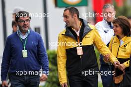 (L to R): Luis Garcia Abad (ESP) Driver Manager with Cyril Abiteboul (FRA) Renault Sport F1 Managing Director. 15.07.2017. Formula 1 World Championship, Rd 10, British Grand Prix, Silverstone, England, Qualifying Day.