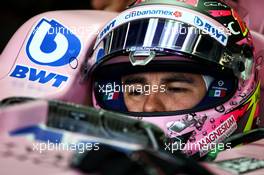 Sergio Perez (MEX) Sahara Force India F1 VJM10. 15.07.2017. Formula 1 World Championship, Rd 10, British Grand Prix, Silverstone, England, Qualifying Day.