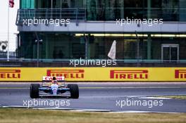 Karun Chandhok (IND) Williams Heritage Driver in the Williams FW14B. 15.07.2017. Formula 1 World Championship, Rd 10, British Grand Prix, Silverstone, England, Qualifying Day.