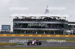 Sergio Perez (MEX) Sahara Force India F1 VJM10. 15.07.2017. Formula 1 World Championship, Rd 10, British Grand Prix, Silverstone, England, Qualifying Day.