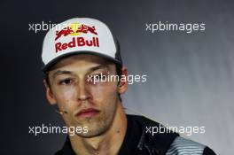 Daniil Kvyat (RUS) Scuderia Toro Rosso in the FIA Press Conference. 13.07.2017. Formula 1 World Championship, Rd 10, British Grand Prix, Silverstone, England, Preparation Day.