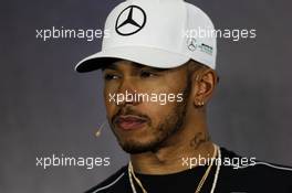 Lewis Hamilton (GBR) Mercedes AMG F1 in the FIA Press Conference. 13.07.2017. Formula 1 World Championship, Rd 10, British Grand Prix, Silverstone, England, Preparation Day.