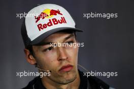 Daniil Kvyat (RUS) Scuderia Toro Rosso in the FIA Press Conference. 13.07.2017. Formula 1 World Championship, Rd 10, British Grand Prix, Silverstone, England, Preparation Day.