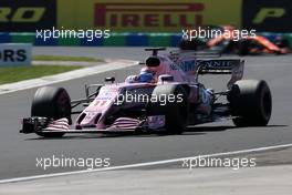 Sergio Perez (MEX) Sahara Force India F1   30.07.2017. Formula 1 World Championship, Rd 11, Hungarian Grand Prix, Budapest, Hungary, Race Day.