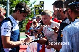 Lance Stroll (CDN) Williams signs autographs for the fans. 29.07.2017. Formula 1 World Championship, Rd 11, Hungarian Grand Prix, Budapest, Hungary, Qualifying Day.
