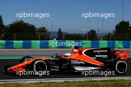 Fernando Alonso (ESP) McLaren MCL32. 29.07.2017. Formula 1 World Championship, Rd 11, Hungarian Grand Prix, Budapest, Hungary, Qualifying Day.