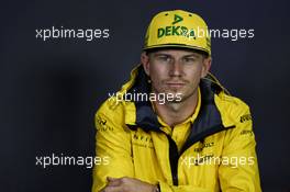 Nico Hulkenberg (GER) Renault Sport F1 Team in the FIA Press Conference. 27.07.2017. Formula 1 World Championship, Rd 11, Hungarian Grand Prix, Budapest, Hungary, Preparation Day.