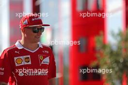 Kimi Raikkonen (FIN) Scuderia Ferrari  27.07.2017. Formula 1 World Championship, Rd 11, Hungarian Grand Prix, Budapest, Hungary, Preparation Day.