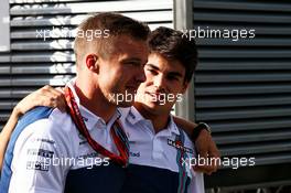 Lance Stroll (CDN) Williams (Right). 27.07.2017. Formula 1 World Championship, Rd 11, Hungarian Grand Prix, Budapest, Hungary, Preparation Day.