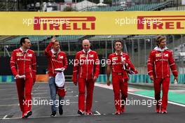 Sebastian Vettel (GER) Ferrari walks the circuit with the team. 27.07.2017. Formula 1 World Championship, Rd 11, Hungarian Grand Prix, Budapest, Hungary, Preparation Day.