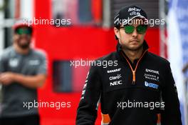 Sergio Perez (MEX) Sahara Force India F1. 27.07.2017. Formula 1 World Championship, Rd 11, Hungarian Grand Prix, Budapest, Hungary, Preparation Day.