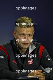 Kevin Magnussen (DEN) Haas F1 Team in the FIA Press Conference. 27.07.2017. Formula 1 World Championship, Rd 11, Hungarian Grand Prix, Budapest, Hungary, Preparation Day.