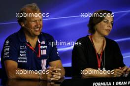 (L to R): Robert Fernley (GBR) Sahara Force India F1 Team Deputy Team Principal and Claire Williams (GBR) Williams Deputy Team Principal in the FIA Press Conference. 01.09.2017. Formula 1 World Championship, Rd 13, Italian Grand Prix, Monza, Italy, Practice Day.