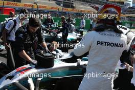 Lewis Hamilton (GBR) Mercedes AMG F1 W08. 03.09.2017. Formula 1 World Championship, Rd 13, Italian Grand Prix, Monza, Italy, Race Day.