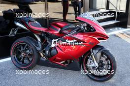 The LH44 MV Agusta Dragster RR ridden by Lewis Hamilton (GBR) Mercedes AMG F1. 03.09.2017. Formula 1 World Championship, Rd 13, Italian Grand Prix, Monza, Italy, Race Day.