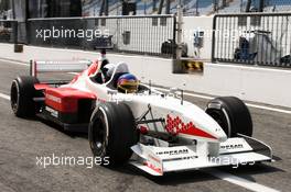 Jacques Villeneuve (CDN) with Federica Masolin (ITA) Sky F1 Italia Presenter in the Two-Seater F1 Experiences Racing Car. 31.08.2017. Formula 1 World Championship, Rd 13, Italian Grand Prix, Monza, Italy, Preparation Day.