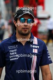 Sergio Perez (MEX) Sahara Force India F1. 31.08.2017. Formula 1 World Championship, Rd 13, Italian Grand Prix, Monza, Italy, Preparation Day.