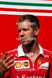 Sebastian Vettel (GER) Ferrari. 31.08.2017. Formula 1 World Championship, Rd 13, Italian Grand Prix, Monza, Italy, Preparation Day.