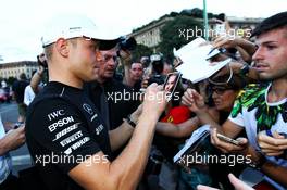 Valtteri Bottas (FIN) Mercedes AMG F1 at a drivers' parade in Milan. 31.08.2017. Formula 1 World Championship, Rd 13, Italian Grand Prix, Monza, Italy, Preparation Day.