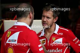 Sebastian Vettel (GER) Ferrari. 31.08.2017. Formula 1 World Championship, Rd 13, Italian Grand Prix, Monza, Italy, Preparation Day.