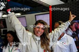 Federica Masolin (ITA) Sky F1 Italia Presenter after her ride in the Two-Seater F1 Experiences Racing Car. 31.08.2017. Formula 1 World Championship, Rd 13, Italian Grand Prix, Monza, Italy, Preparation Day.