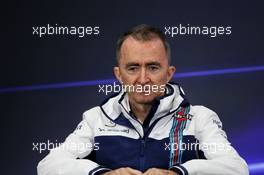 Paddy Lowe (GBR) Williams Chief Technical Officer in the FIA Press Conference. 06.10.2017. Formula 1 World Championship, Rd 16, Japanese Grand Prix, Suzuka, Japan, Practice Day.