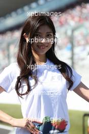 Grid Girl. 08.10.2017. Formula 1 World Championship, Rd 16, Japanese Grand Prix, Suzuka, Japan, Race Day.