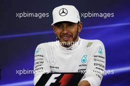 Lewis Hamilton (GBR) Mercedes AMG F1 in the FIA Press Conference. 08.10.2017. Formula 1 World Championship, Rd 16, Japanese Grand Prix, Suzuka, Japan, Race Day.