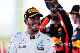 Race winner Lewis Hamilton (GBR) Mercedes AMG F1 celebrates on the podium. 08.10.2017. Formula 1 World Championship, Rd 16, Japanese Grand Prix, Suzuka, Japan, Race Day.