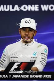 Lewis Hamilton (GBR) Mercedes AMG F1 in the FIA Press Conference. 08.10.2017. Formula 1 World Championship, Rd 16, Japanese Grand Prix, Suzuka, Japan, Race Day.