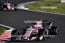 Esteban Ocon (FRA) Sahara Force India F1 VJM10. 08.10.2017. Formula 1 World Championship, Rd 16, Japanese Grand Prix, Suzuka, Japan, Race Day.