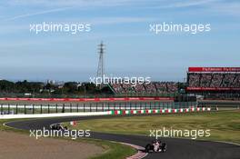 Esteban Ocon (FRA) Sahara Force India F1 VJM10. 08.10.2017. Formula 1 World Championship, Rd 16, Japanese Grand Prix, Suzuka, Japan, Race Day.