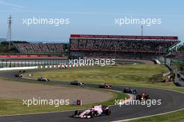 Esteban Ocon (FRA) Sahara Force India F1 VJM10. 08.10.2017. Formula 1 World Championship, Rd 16, Japanese Grand Prix, Suzuka, Japan, Race Day.