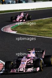 Esteban Ocon (FRA) Sahara Force India F1 VJM10. 08.10.2017. Formula 1 World Championship, Rd 16, Japanese Grand Prix, Suzuka, Japan, Race Day.