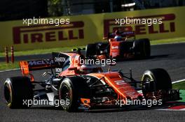 Stoffel Vandoorne (BEL) McLaren MCL32. 08.10.2017. Formula 1 World Championship, Rd 16, Japanese Grand Prix, Suzuka, Japan, Race Day.